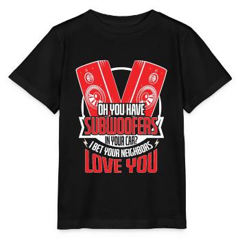 Subwoofers Car Neighbors Love - Stanley/Stella MINI CREATOR Kids’ T-Shirt - black - Front - Mikhail (115cm)
