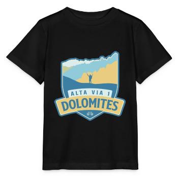 Höhenweg 1 - Alta Via 1 Dolomiten - Stanley/Stella Kinder T-Shirt MINI CREATOR  - Schwarz - Vorne - Mikhail (115cm)