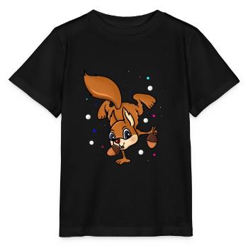 Squirrel Handstand - Stanley/Stella MINI CREATOR Kids’ T-Shirt - black - Front - Mikhail (115cm)