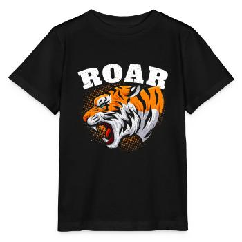 Tiger Brüllen - Stanley/Stella Kinder T-Shirt MINI CREATOR  - Schwarz - Vorne - Mikhail (115cm)