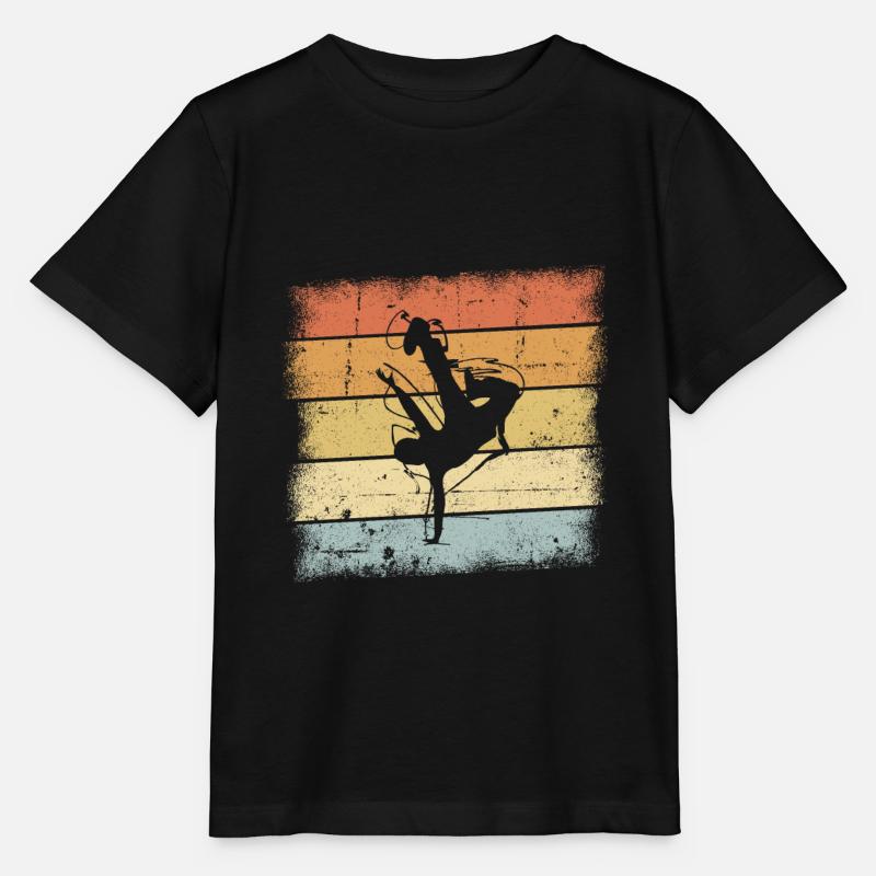 Breakdancer Retro Design - T-shirt bio MINI CREATOR Stanley/Stella Enfant - noir