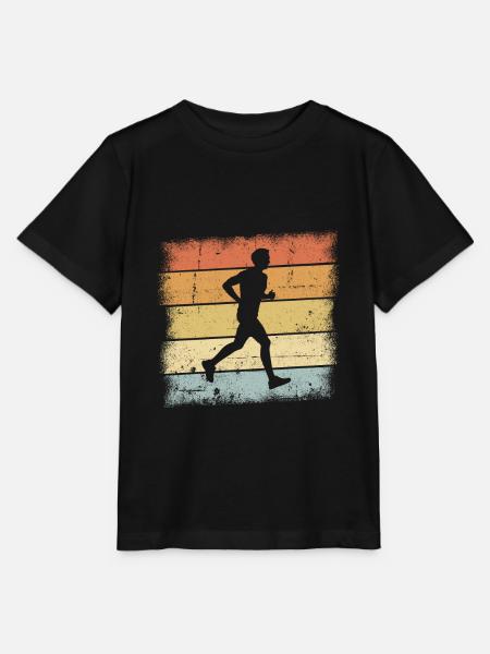 Joggen Sunset - Stanley/Stella Kinder T-Shirt MINI CREATOR - Schwarz
