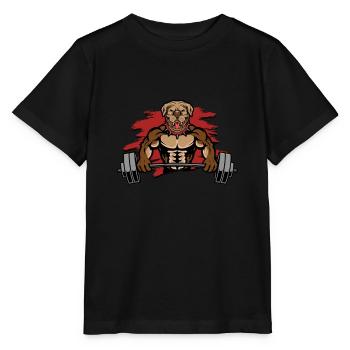 Haltérophilie pour chiens - Powerlifting Body Building - T-shirt bio MINI CREATOR Stanley/Stella Enfant - noir - Devant - Mikhail (115cm)