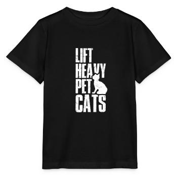 Lift Heavy Pet Cats Funny Gym Workout - - T-shirt bio MINI CREATOR Stanley/Stella Enfant - noir - Devant - Mikhail (115cm)
