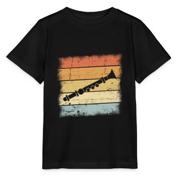 Flöte - Stanley/Stella Kinder T-Shirt MINI CREATOR  - Schwarz - Vorne - Mikhail (115cm)