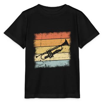 Instrument de trompette - T-shirt bio MINI CREATOR Stanley/Stella Enfant - noir - Devant - Mikhail (115cm)
