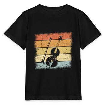 Violine - Stanley/Stella Kinder T-Shirt MINI CREATOR  - Schwarz - Vorne - Mikhail (115cm)