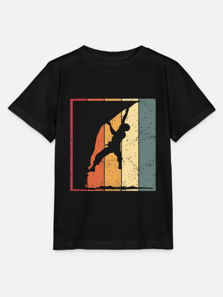 Vintage Bergsteiger Klettern Kletterer Bouldern - Stanley/Stella Kinder T-Shirt MINI CREATOR - Schwarz