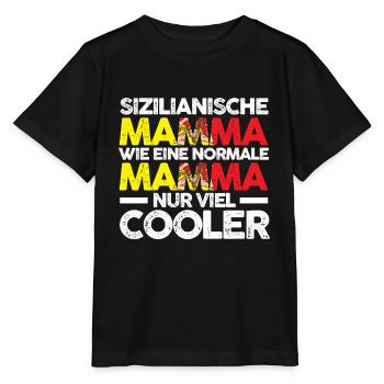 Sizilianerin Sizilienische Mamma Sizilien Mutter M - Stanley/Stella Kinder T-Shirt MINI CREATOR  - Schwarz - Vorne - Mikhail (115cm)