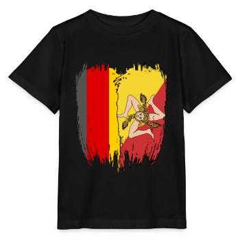 Germany Flag Sicily - Stanley/Stella MINI CREATOR Kids’ T-Shirt - black - Front - Mikhail (115cm)