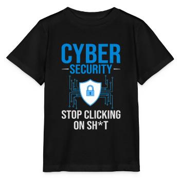 Cyber Security Information Computer Sicherheit - Stanley/Stella Kinder T-Shirt MINI CREATOR  - Schwarz - Vorne - Mikhail (115cm)