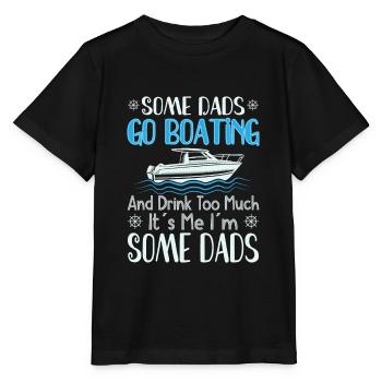 Bateau Papa Capitaine de bateau Ponton Marin Croisière - T-shirt bio MINI CREATOR Stanley/Stella Enfant - noir - Devant - Mikhail (115cm)
