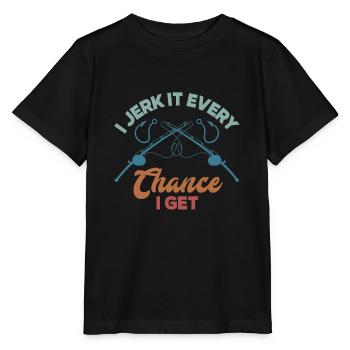 Cadeau amusant de pêcheur - T-shirt bio MINI CREATOR Stanley/Stella Enfant - noir - Devant - Mikhail (115cm)