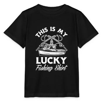 Cadeau amusant de pêcheur - T-shirt bio MINI CREATOR Stanley/Stella Enfant - noir - Devant - Mikhail (115cm)