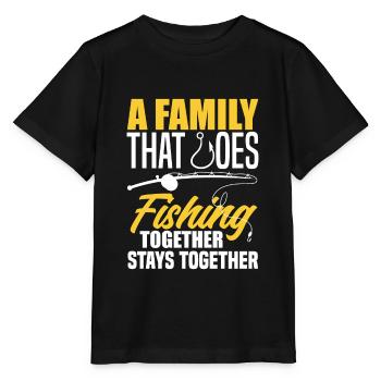 Cadeau amusant de pêcheur - T-shirt bio MINI CREATOR Stanley/Stella Enfant - noir - Devant - Mikhail (115cm)