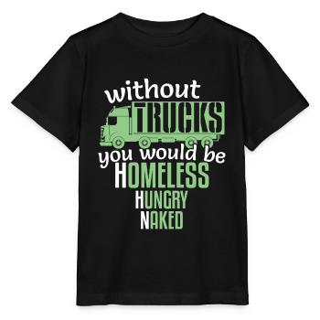 Without Trucks Homeless Hungry - Stanley/Stella MINI CREATOR Kids’ T-Shirt - black - Front - Mikhail (115cm)