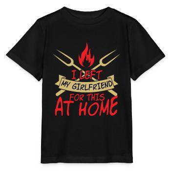 Left My Girlfriend For This At Home - Stanley/Stella MINI CREATOR Kids’ T-Shirt - black - Front - Mikhail (115cm)