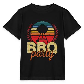 Vintage BBQ Party Barbecue Lovers - Stanley/Stella MINI CREATOR Kids’ T-Shirt - black - Front - Mikhail (115cm)