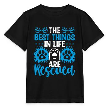 Funny Dog Rescuer Adopt Dogs Shelter Dog Rescue - Stanley/Stella MINI CREATOR Kids’ T-Shirt - black - Front - Mikhail (115cm)