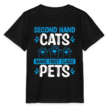 Cat Rescuer Second Hand Cats Foster Animal - Stanley/Stella Kinder T-Shirt MINI CREATOR  - Schwarz - Vorne - Mikhail (115cm)