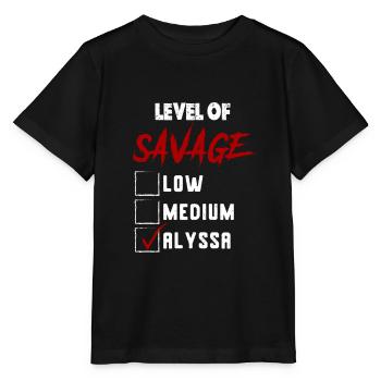 Niveau de Sauvage: ALYSSA Coche Nouveauté Custom N - T-shirt bio MINI CREATOR Stanley/Stella Enfant - noir - Devant - Mikhail (115cm)