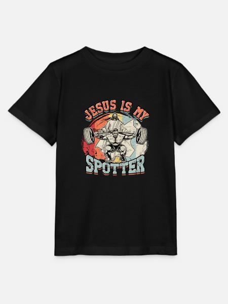 Jesús es mi observador - Muscle Powerlifting Body - T-shirt MINI CREATOR barn från Stanley/Stella - svart