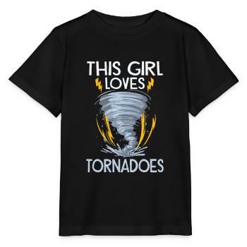 Meteorologie-kindertornado-sturm, Der Sturm-fan - Stanley/Stella MINI CREATOR Kids’ T-Shirt - black - Front - Mikhail (115cm)