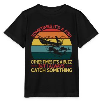 Fishing Fishing Angler Fisherman Fishing Rod - Stanley/Stella MINI CREATOR Kids’ T-Shirt - black - Front - Mikhail (115cm)