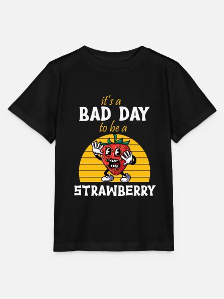 Erdbeere - Stanley/Stella Kinder T-Shirt MINI CREATOR - Schwarz