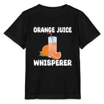 Chuchoteur de jus d’orange - T-shirt bio MINI CREATOR Stanley/Stella Enfant - noir - Devant - Mikhail (115cm)