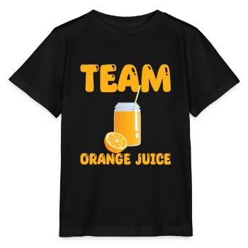 Jus d’orange de l’équipe - T-shirt bio MINI CREATOR Stanley/Stella Enfant - noir - Devant - Mikhail (115cm)