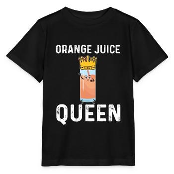 Jus d’orange Queen - T-shirt bio MINI CREATOR Stanley/Stella Enfant - noir - Devant - Mikhail (115cm)