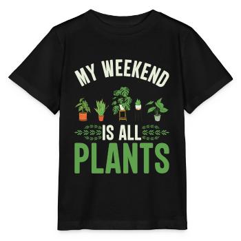Relax and switch off Plant and harvest flowers - Stanley/Stella MINI CREATOR Kids’ T-Shirt - black - Front - Mikhail (115cm)