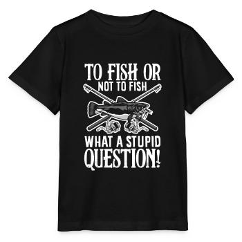 Cadeau amusant de pêcheur - T-shirt bio MINI CREATOR Stanley/Stella Enfant - noir - Devant - Mikhail (115cm)