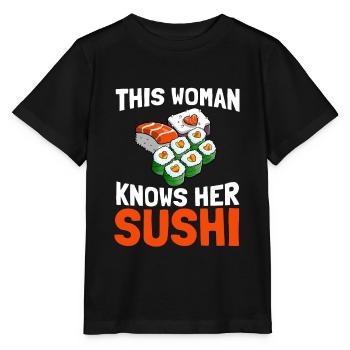 Sushi - T-shirt bio MINI CREATOR Stanley/Stella Enfant - noir - Devant - Mikhail (115cm)