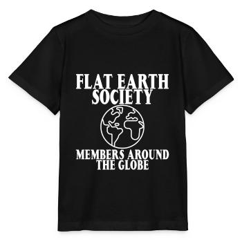 Flat Earth Society, membres du monde entier 11 - T-shirt bio MINI CREATOR Stanley/Stella Enfant - noir - Devant - Mikhail (115cm)