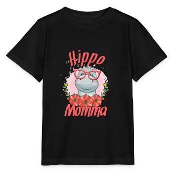 Hippo Mama - Stanley/Stella MINI CREATOR Kids’ T-Shirt - black - Front - Mikhail (115cm)