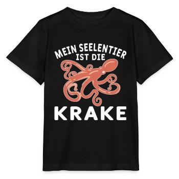 Meeresbiologe Kraken Meeresforscher Oktopus - Stanley/Stella Kinder T-Shirt MINI CREATOR  - Schwarz - Vorne - Mikhail (115cm)