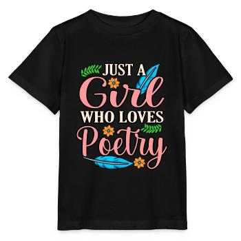 Mädchen, Das Poesie, Dichter, Schriftsteller, - Stanley/Stella Kinder T-Shirt MINI CREATOR  - Schwarz - Vorne - Mikhail (115cm)