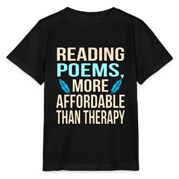 Lesen Von Gedichten Ist Therapie Dichter - Stanley/Stella Kinder T-Shirt MINI CREATOR  - Schwarz - Vorne - Mikhail (115cm)