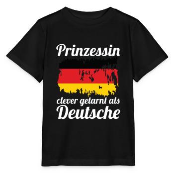 Prinzessin Deutscher Deutsches Deutschland - Stanley/Stella Kinder T-Shirt MINI CREATOR  - Schwarz - Vorne - Mikhail (115cm)