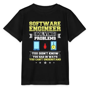 Génie logiciel Ingénieur en génie logiciel - T-shirt bio MINI CREATOR Stanley/Stella Enfant - noir - Devant - Mikhail (115cm)