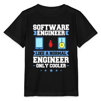 Génie logiciel Ingénieur en génie logiciel - T-shirt bio MINI CREATOR Stanley/Stella Enfant - noir - Devant - Mikhail (115cm)