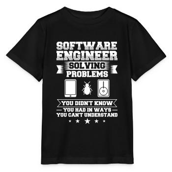 Génie logiciel Ingénieur en génie logiciel - T-shirt bio MINI CREATOR Stanley/Stella Enfant - noir - Devant - Mikhail (115cm)