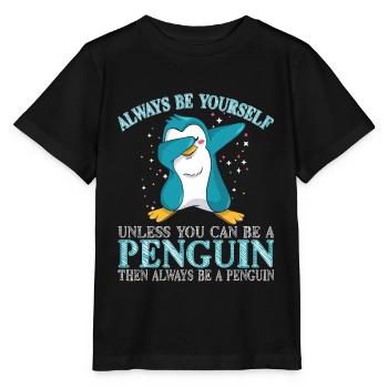 Penguin Penguin Penguin Penguin Lovers - Stanley/Stella MINI CREATOR Kids’ T-Shirt - black - Front - Mikhail (115cm)