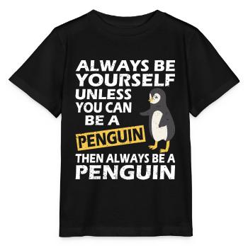 Penguin Penguin Penguin Penguin Lovers - Stanley/Stella MINI CREATOR Kids’ T-Shirt - black - Front - Mikhail (115cm)