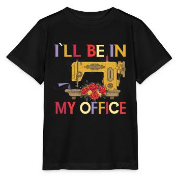 Schneiderin Schneider Nähmaschiene - Stanley/Stella Kinder T-Shirt MINI CREATOR  - Schwarz - Vorne - Mikhail (115cm)