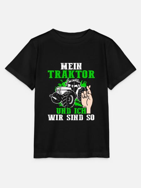 Mein Traktor Und Ich Wir Sind So - Stanley/Stella Kinder T-Shirt MINI CREATOR - Schwarz
