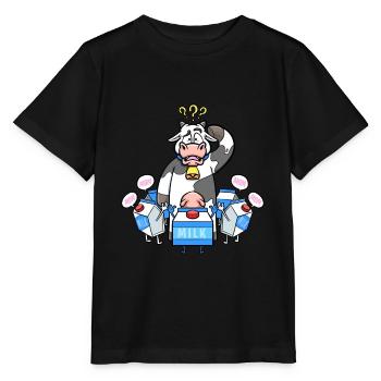 Milk Cartons Call Cow Mom Milk Farmer Cow - Stanley/Stella MINI CREATOR Kids’ T-Shirt - black - Front - Mikhail (115cm)