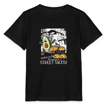 Achtung, das sind StreetTacos - spanisch - Stanley/Stella Kinder T-Shirt MINI CREATOR  - Schwarz - Vorne - Mikhail (115cm)